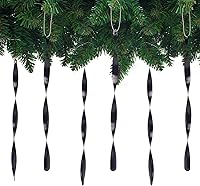 Vista 16 de AMS Adornos para árbol de Navidad, juego de 24 piezas de adornos de carámbanos retorcidos de aluminio para árbol de Navidad, fiesta de Año Nuevo