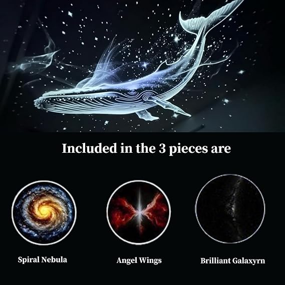 Galaxy Night Light Projector,2-in-1 Galaxy Projector with 3 Sliding Projection Films,360° Adjustable USB Starry Sky Night Light Projector with Adjustable Brightness for Car and Bedroom Decoration [Energy Class A]