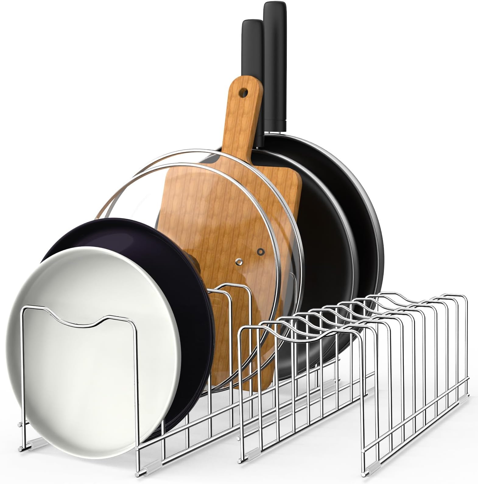 Amazon.com - Durmmur 3 Pack Pot Lid Organizer for Cabinet, Stainless ...