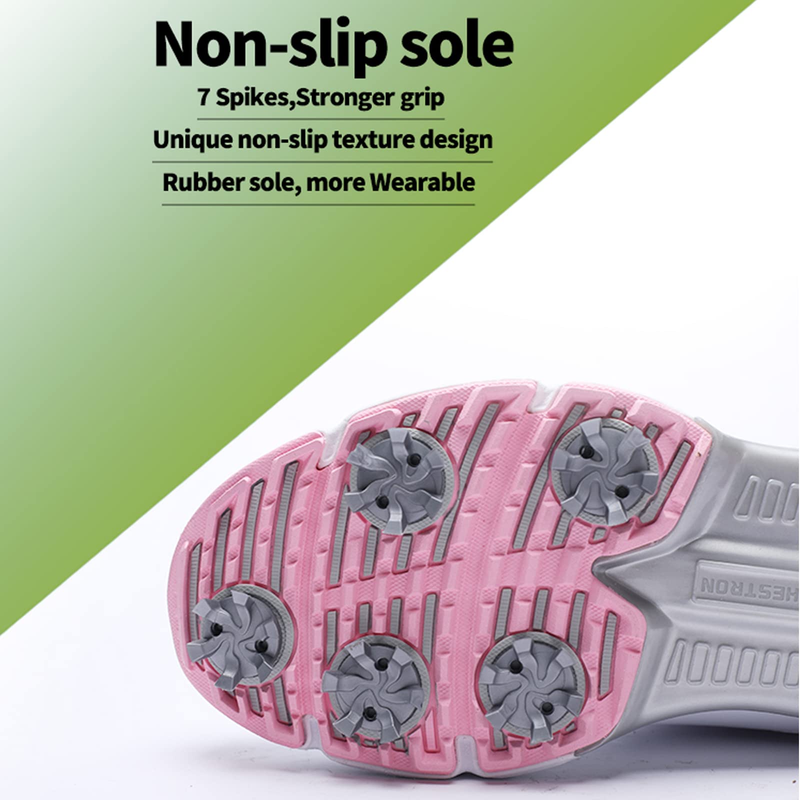 Femmes Chaussures Golf, Bottes Golf Super Stables avec Pointes, Chaussures De Course Légères Et Respirantes Classiques, Baskets De Sport De Golf à Lacets Imperméables Professionnelles