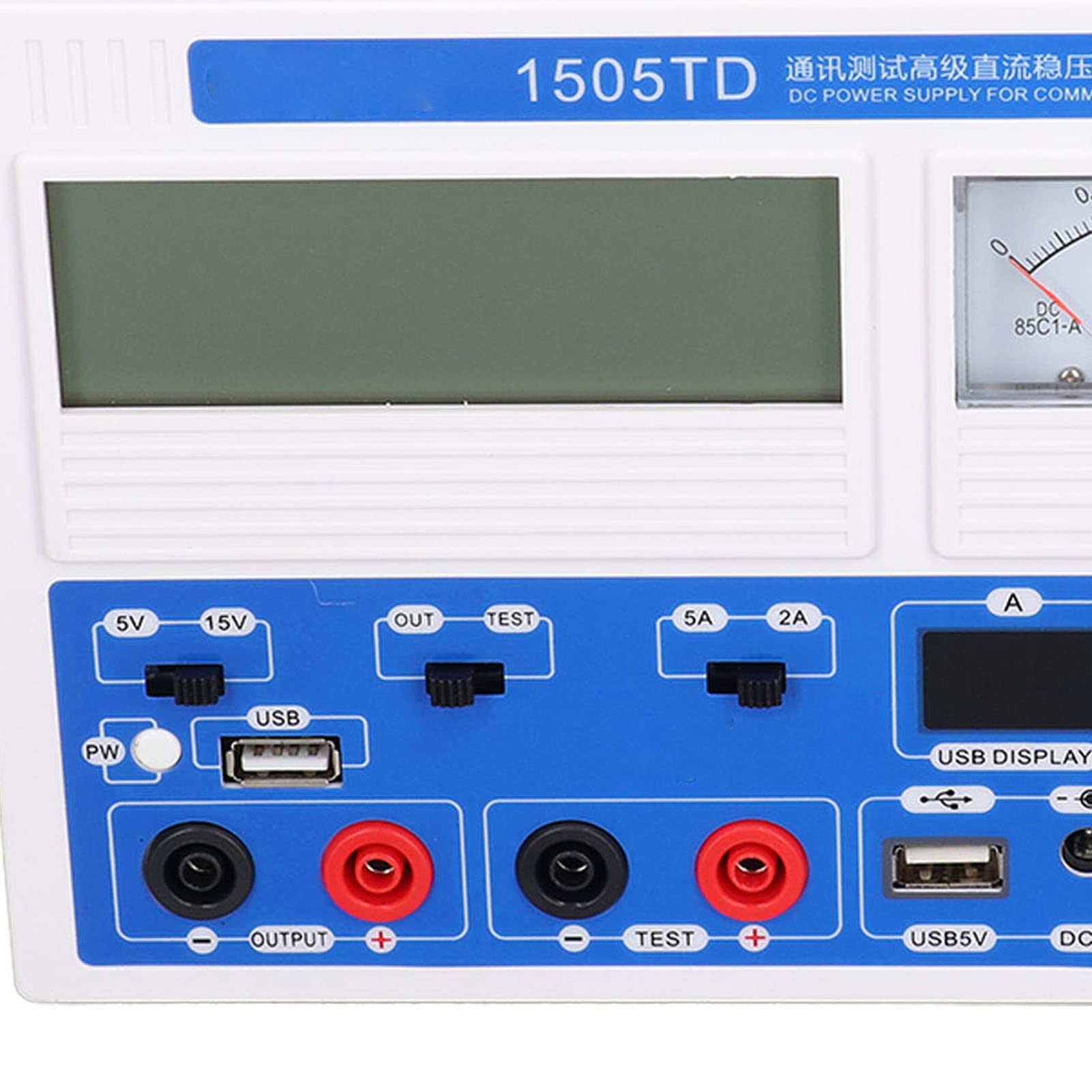 Hyuduo Zasilanie Prądem Stałym Regulowany Zasilacz Stołowy Wejście AC 220 V Wyświetlacz LCD Blokada 5 V Wyjście USB Zmienny Zasilacz Regulowany do Testów Laboratoryjnych Naprawy Elektroniki