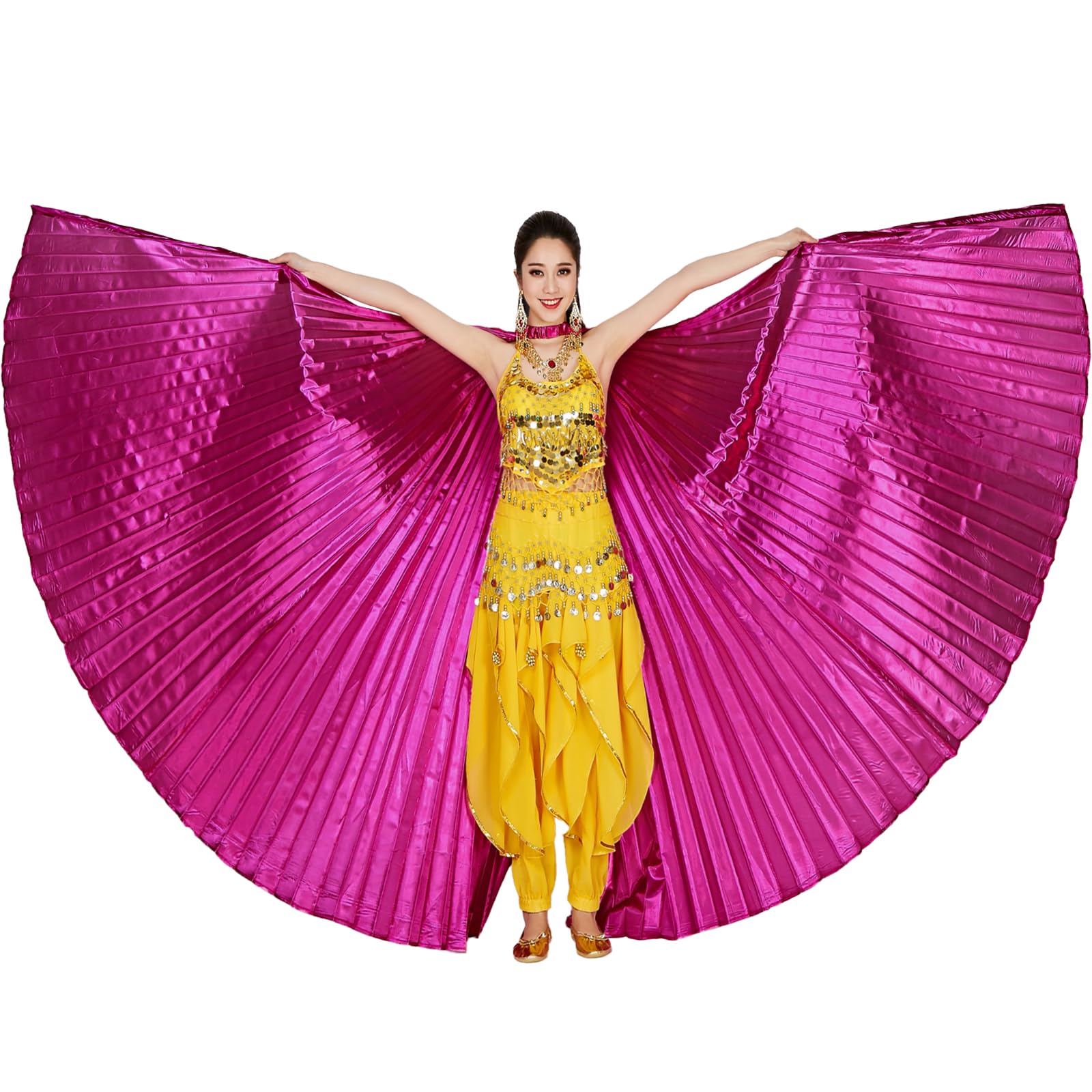 Baisdan Opening Isis Wings with Sticks, Belly Dance Butterfly Wings for Women Halloween & Carnival Performance Costume - Image 3