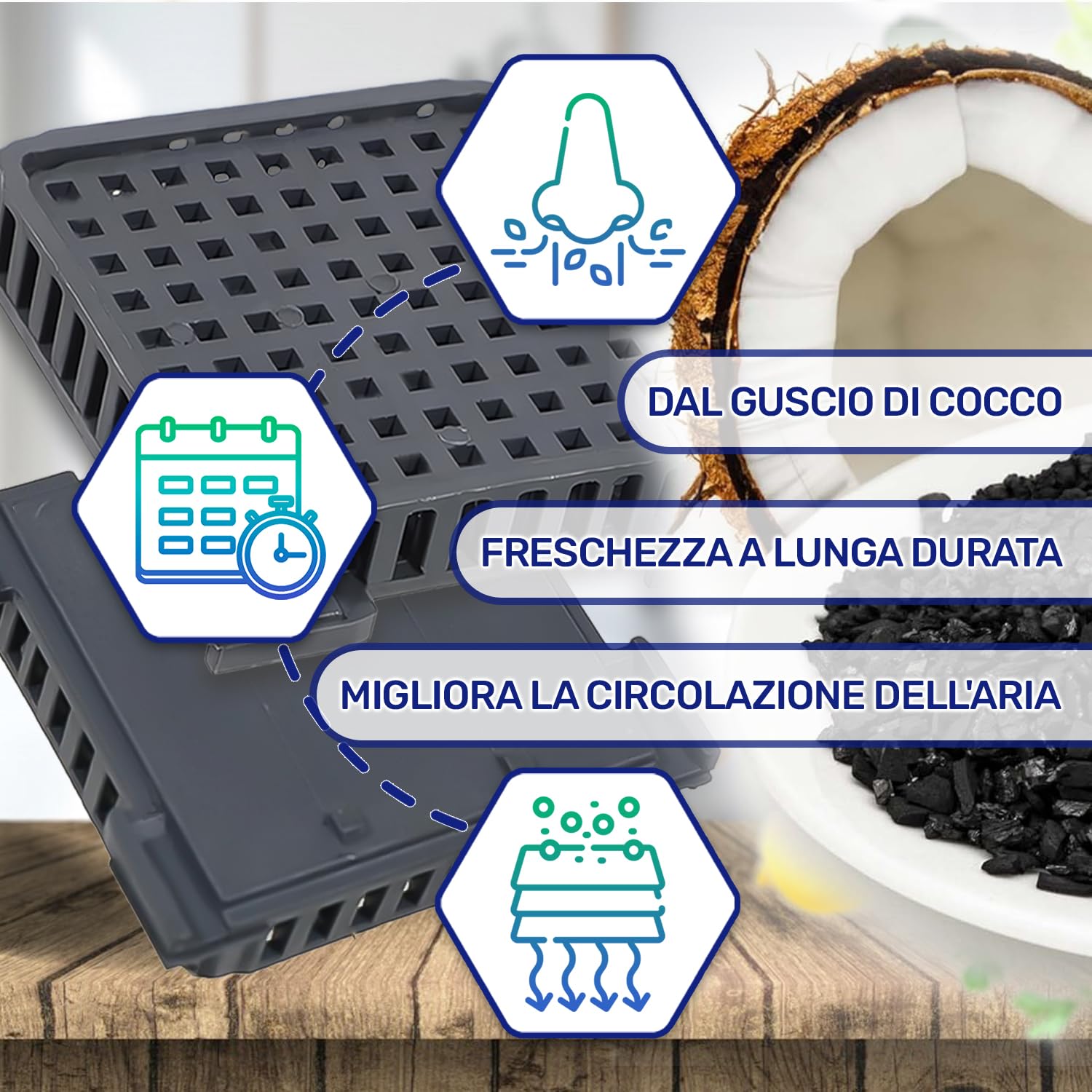 2 Pezzi Filtri Carbone Attivo Frigorifero Combinato con Codice Originale 7440021 7440021-00 9882460 988246000 9096989 9882429 per Liebherr FreshAir - MONTERAL