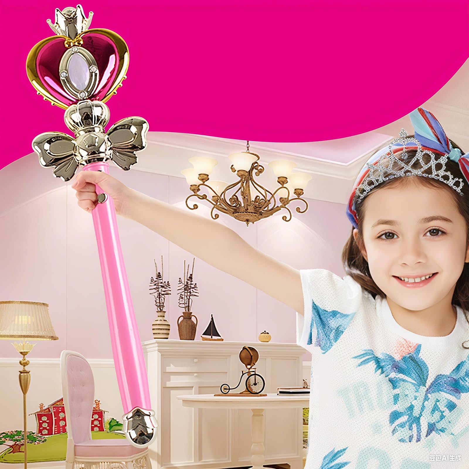 Moon Bacchetta magica Star Moon Light Music giocattolo per bambini e ragazze regalo