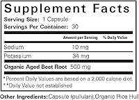 Vista 8 de Aged Beet Root Capsules - Beet Pills for Stamina - Organic Beet Root Powder - Nitric Oxide Supplement - Nitrate No Sugar - 30 Capsules - Beet Root
