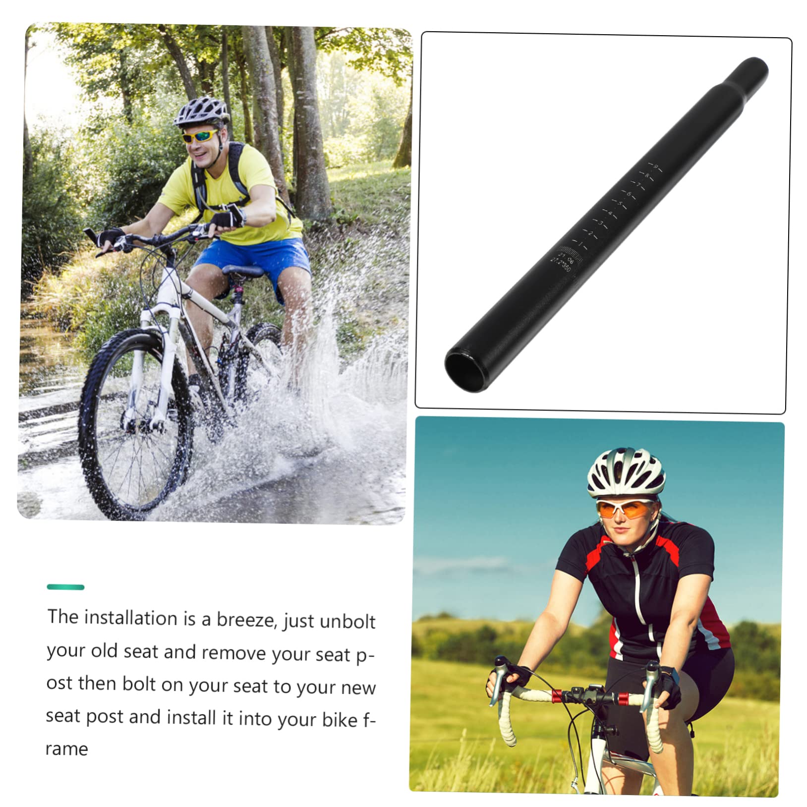 BCOATH 1 PC Aluminum Alloy Bike Seat Post Upgrade for Mountain Road and Track Bikes Easy Installation Construction Comfortable Support