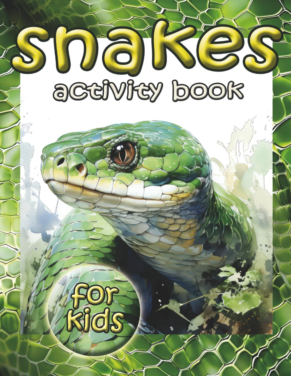 Snakes Activity book for kids: Brain Games with colored pages for Boys Girls 6-8, 8-10 ages, sudoku, reptiles coloring pages, i spy, shadows, differences, mazes, animals