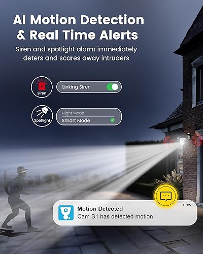 Miniatura 6 de litokam Paquete de 2 cámaras de bombilla de 4 MP 2.4 GHz 2K inalámbricas para exteriores 360 cámaras WiFi para seguridad del hogar en interiores y