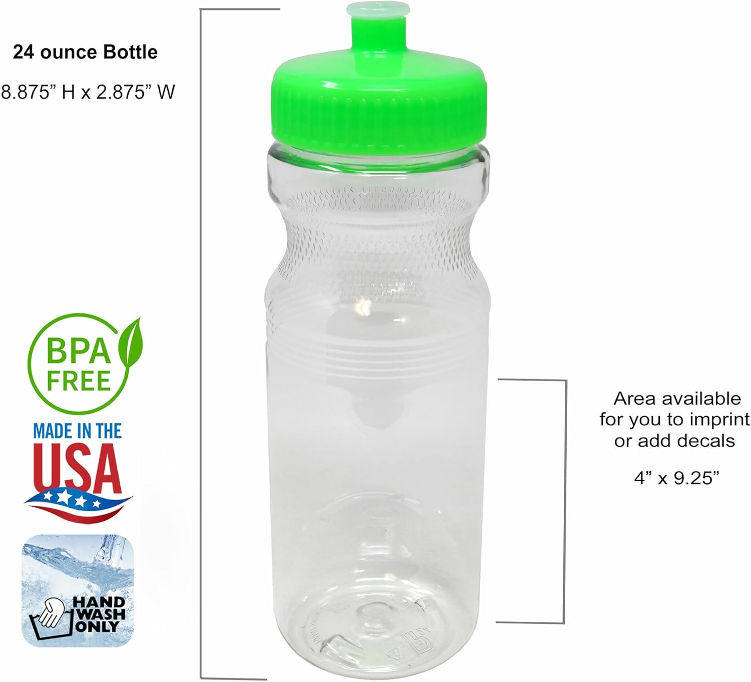 Rolling Sands BPA-Free 24 Ounce Water Bottles, 3 Pack, Made in USA - Image 2