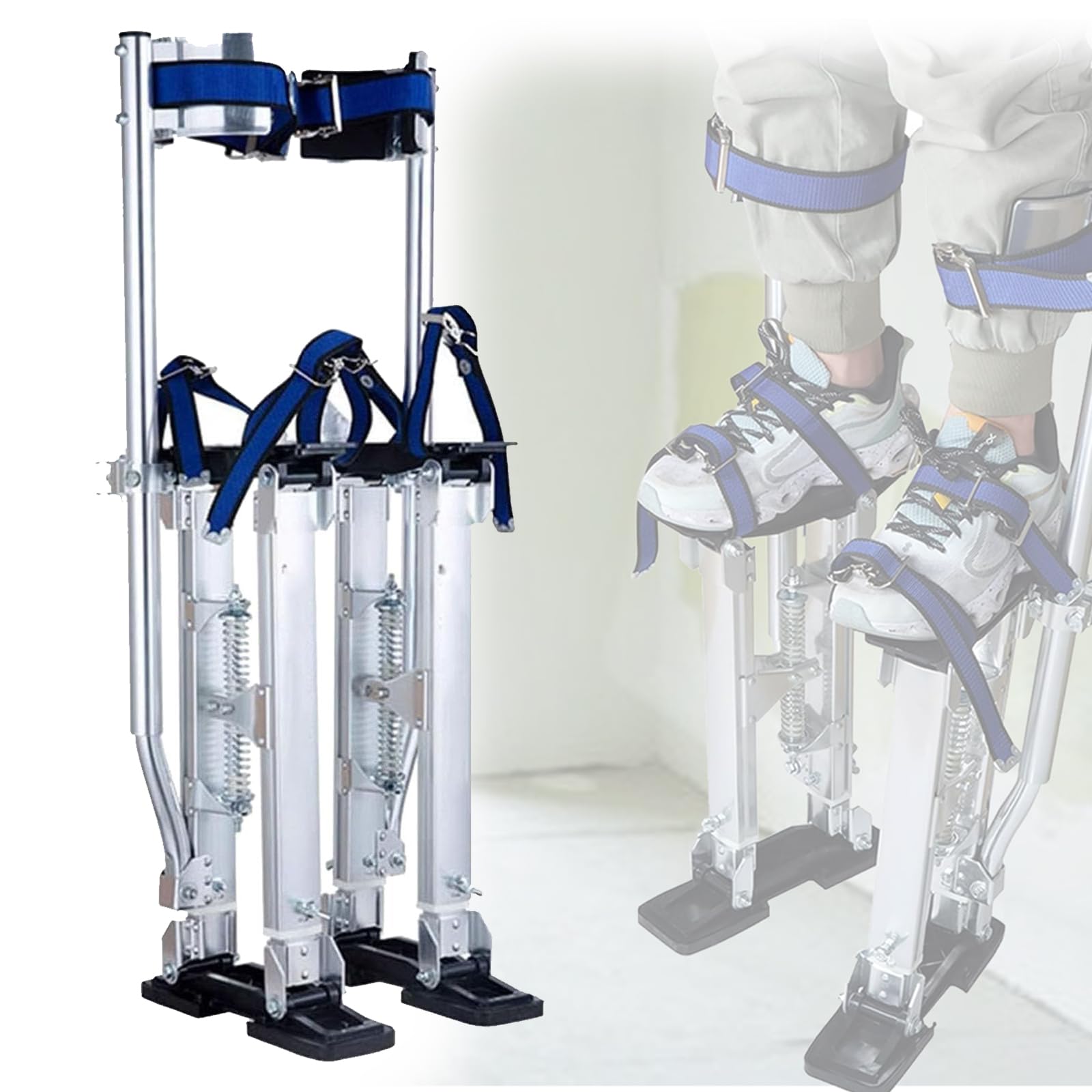 Szczudła robocze, szczudła z płyt kartonowo-gipsowych, profesjonalny regulowany pasek szczudła do płyt kartonowo-gipsowych budowniczych tynkarskie szczudła malarskie (Rozmiar: 38-58 cm, kolor:
