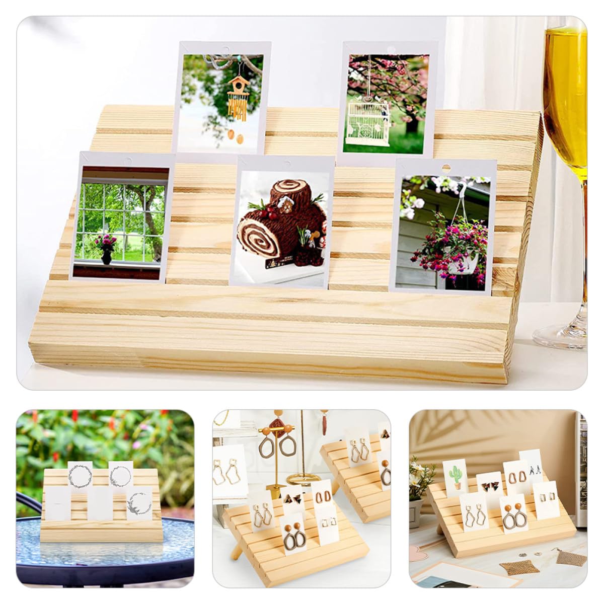 Eleganter Ohrringhalter für Schmuckpräsentation und Aufbewahrung Papier mit Viel Stauraum und Schmuckdisplay Organizer für 51 Ohrringe