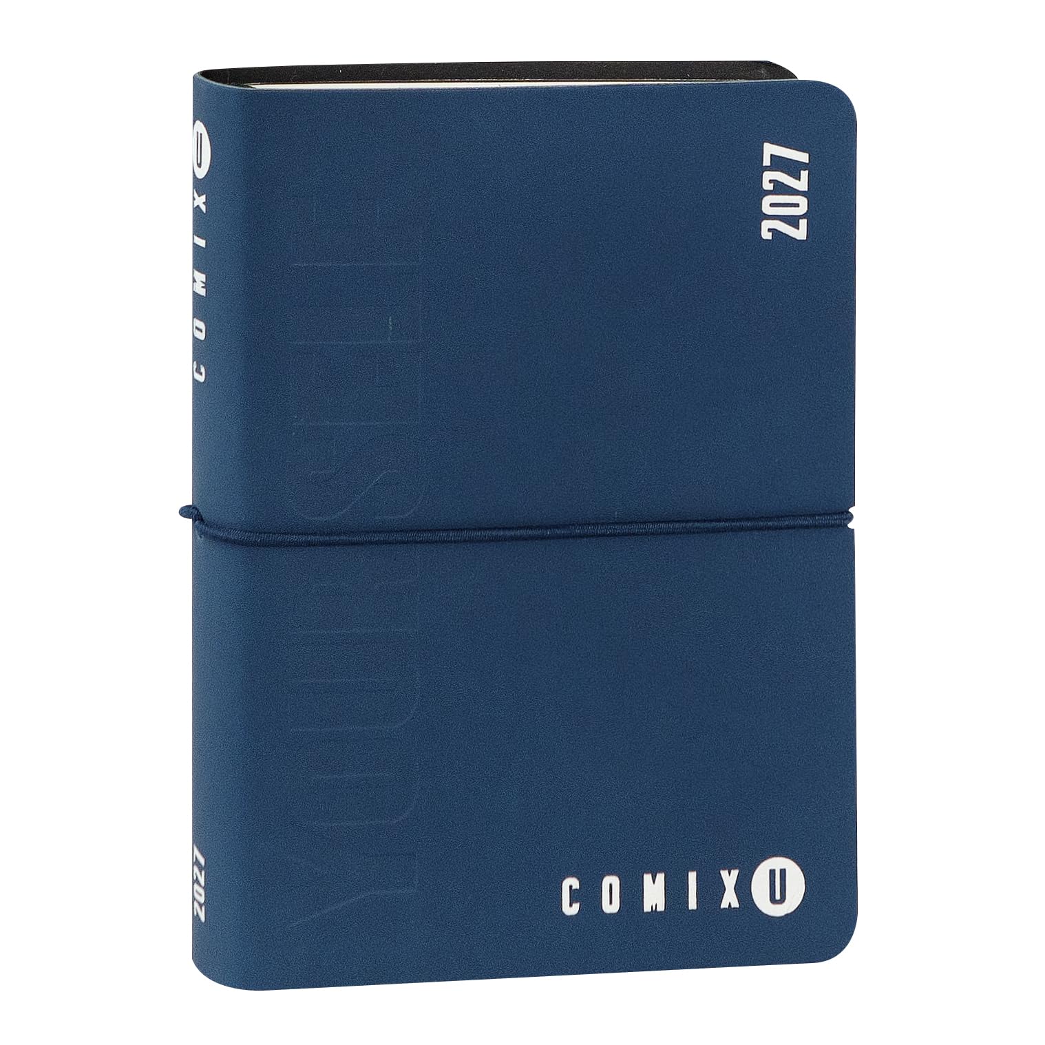 COMIX U YOURSELF 2026-2027 Mini Daily Diary, 16 Months, with Soft Cover Heating, Elastic and 448 Pages, Ideal for School and University, 4.3 x 6 inches, Blue