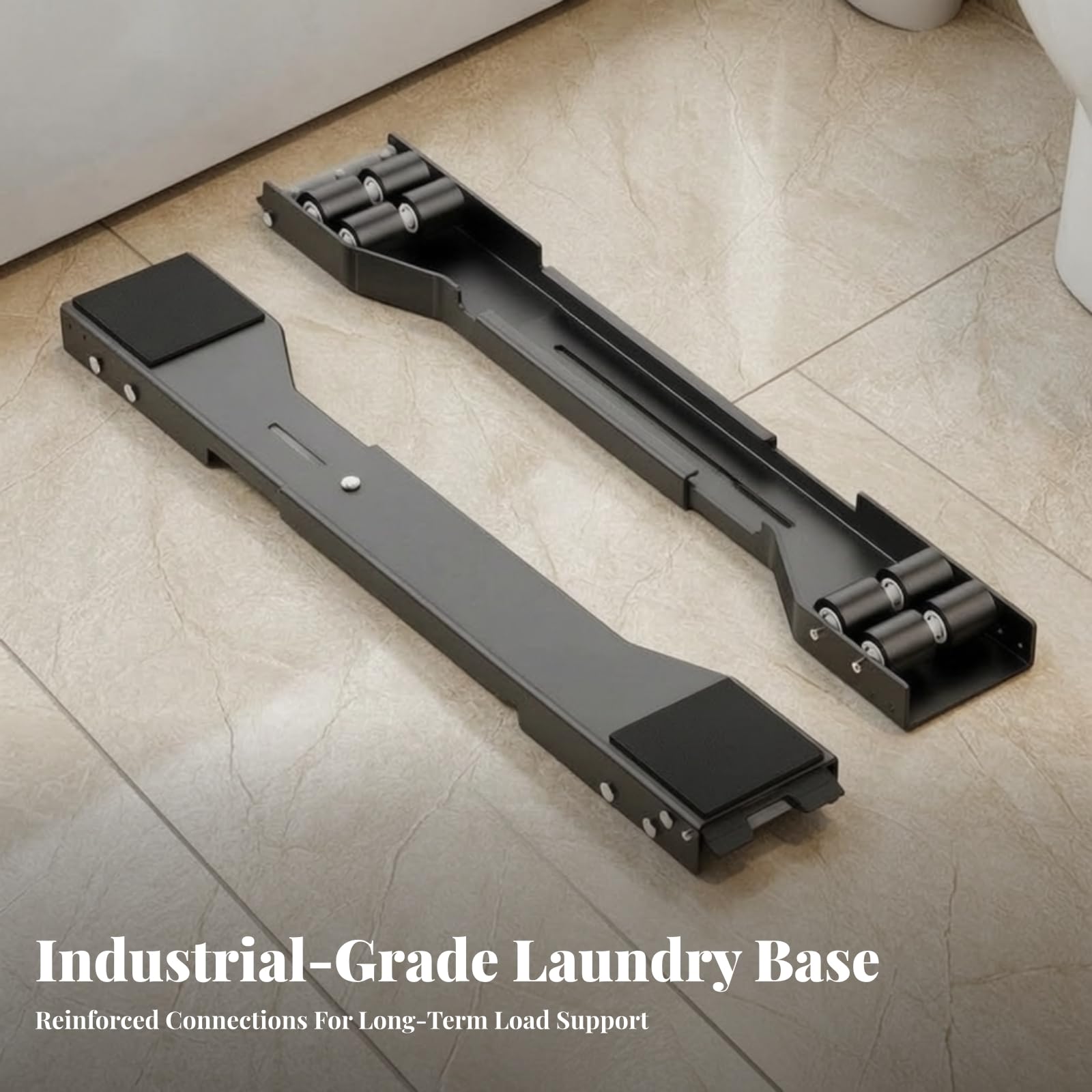 2 Pièces Socle Réglable pr Lave-Linge | Amortisseurs Vibratio, Support Mobile Rltes en Catchc, Stable, Base Mobile pr Appareil, Buanrie,