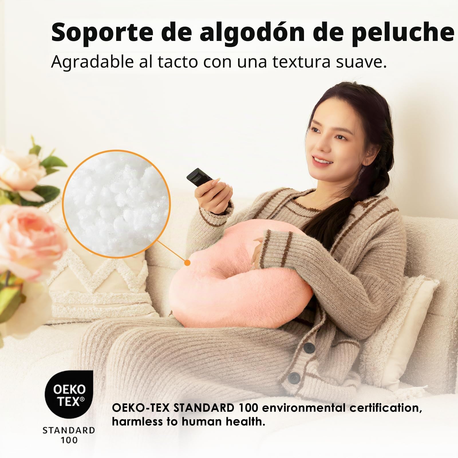 SupeDesk Soporte de tableta para cama/sofá, almohada para tableta, cuenco de aperitivos/almacenamiento, altura ajustable para teléfono