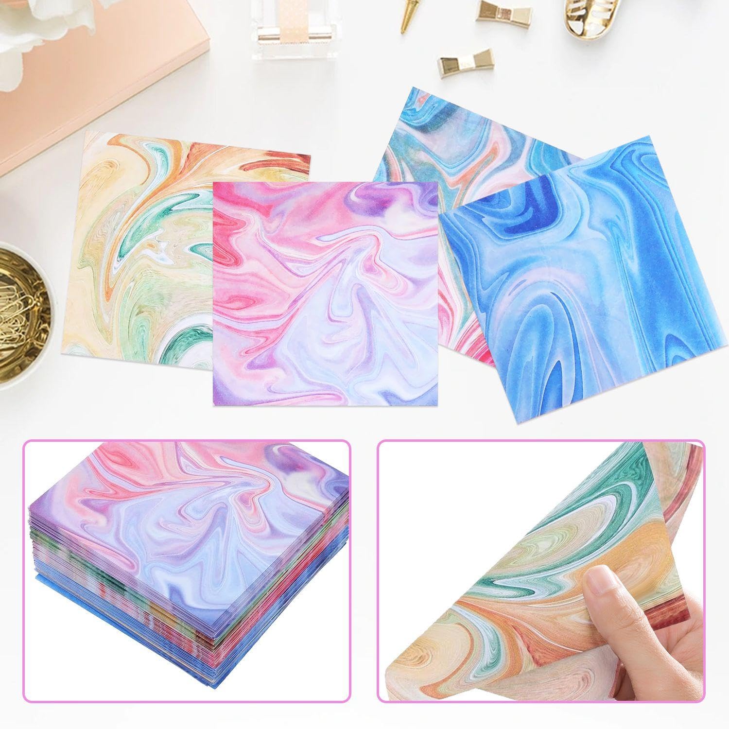 400 Fogli Di Carta Colorata Per Origami Con Gradiente, Quadrati, Per Fai-da-te, Confezioni Regalo E Scrapbooking