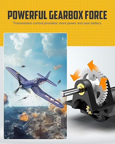 Miniatura 4 de volantexrc Avión RC para principiantes, avión RC 4CH WWII F4U Corsair con Aileron, avión de control remoto de 2.4 Ghz con auto enderezamiento Xpilot