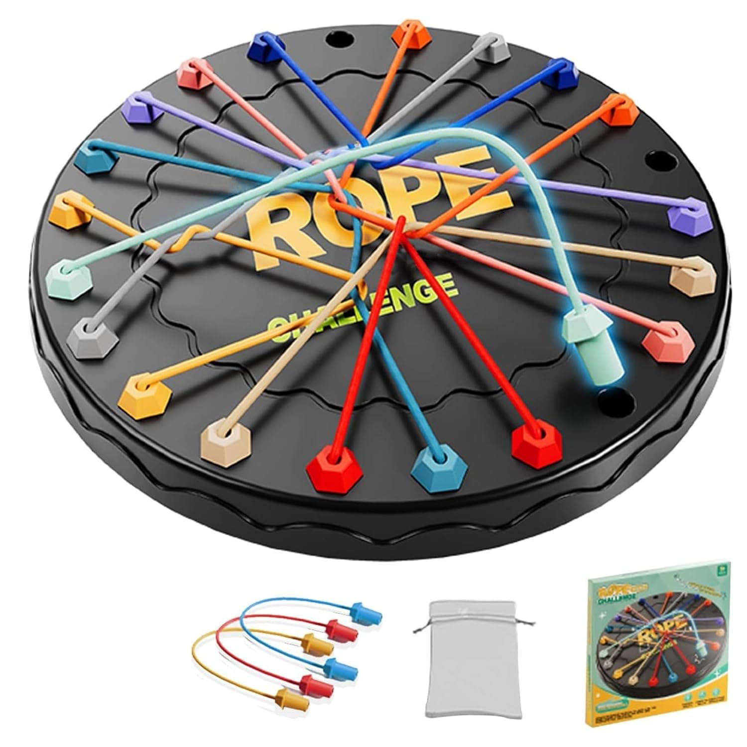 ROSTON Rope Untangling Puzzle Game for Kids & Adults | 10-in-1 Twisted Rope Brain Teaser Set | Educational Strategy Toy for Family, Travel & Party Fun | Multi-Level Logic & Skill Challenge-image-22