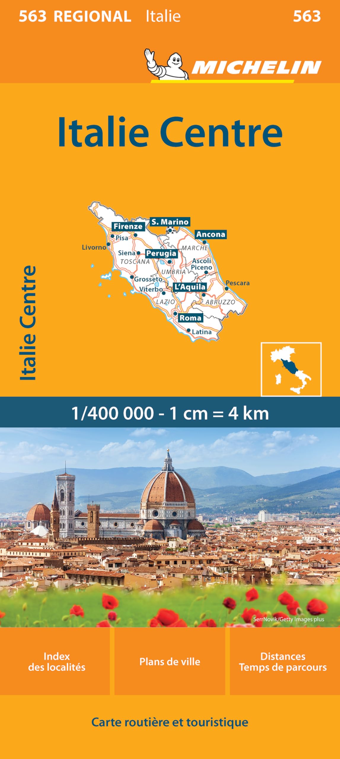 Italy Central (563): Wegenkaart Schaal 1 : 400.000 (Regionale kaarten Michelin)