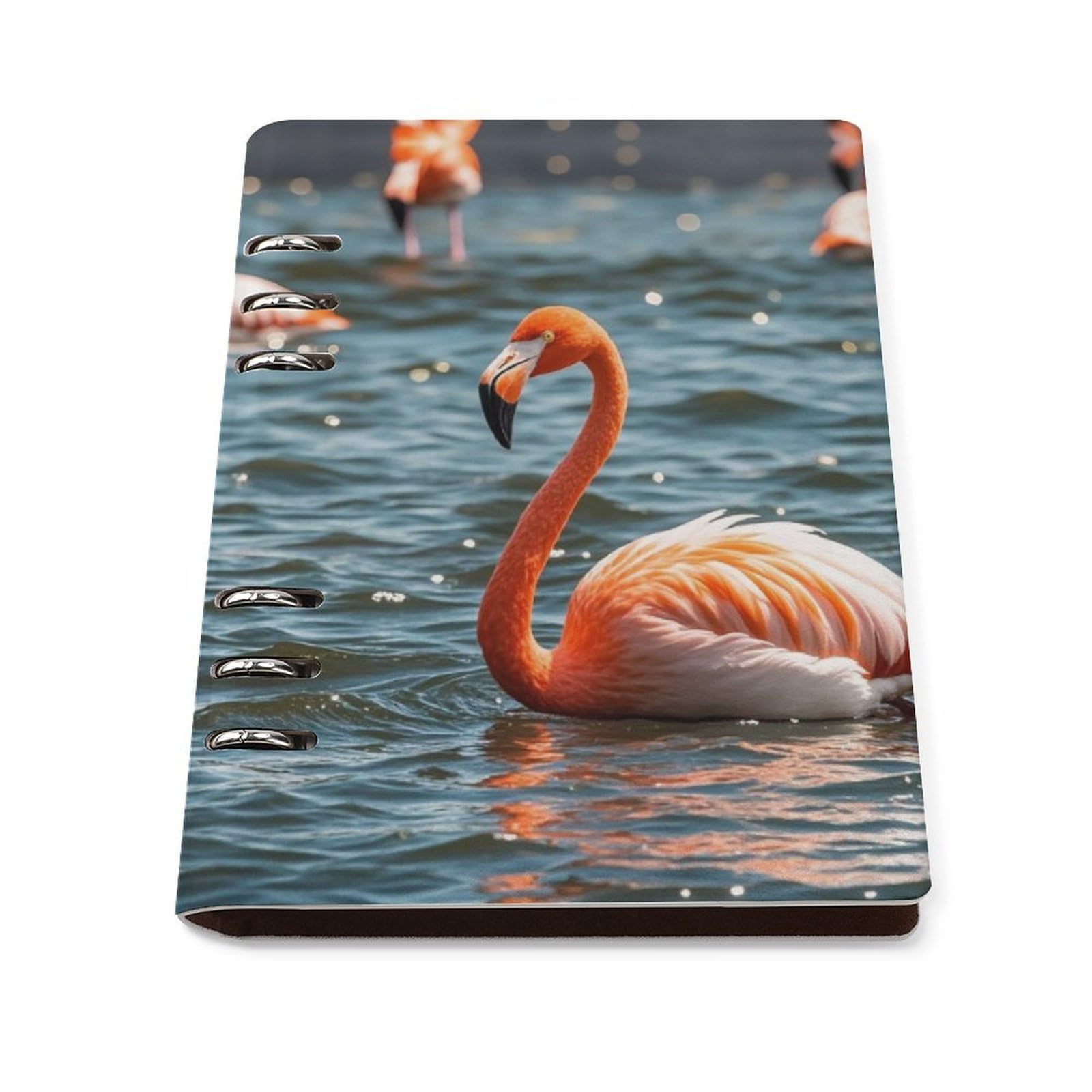 Cuaderno A5 de hojas sueltas Flamingo recargable con cubierta duradera 8