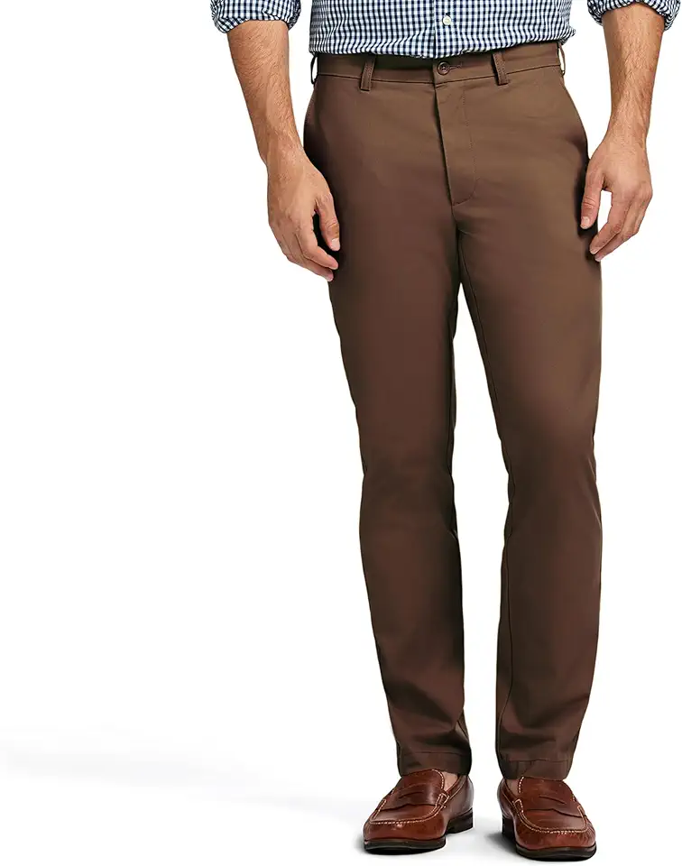 IZOD Men's American Chino Flat-Front Straight-fit Pants