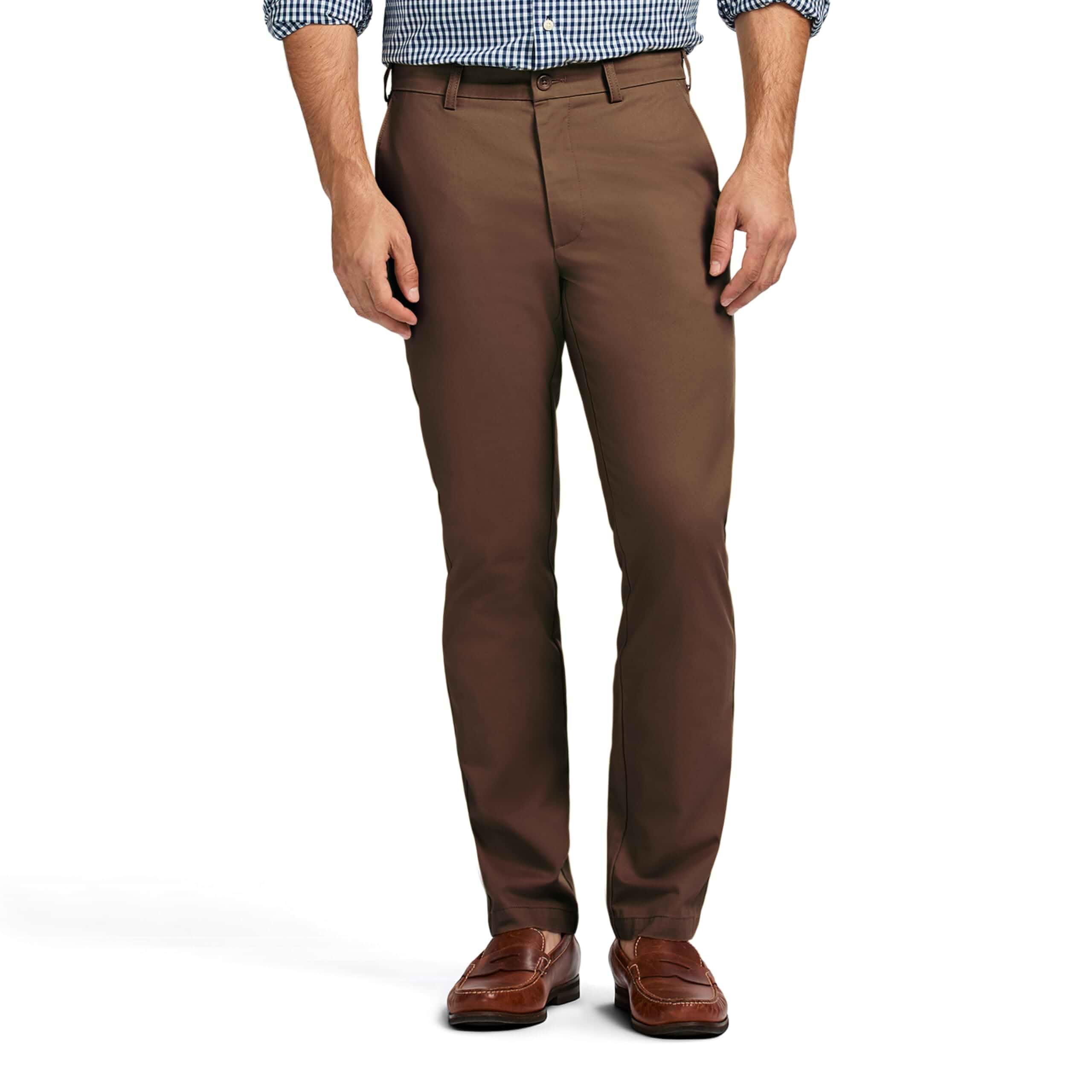 Izod Men's American Chino Flat Front Straight Fit Pant Regular