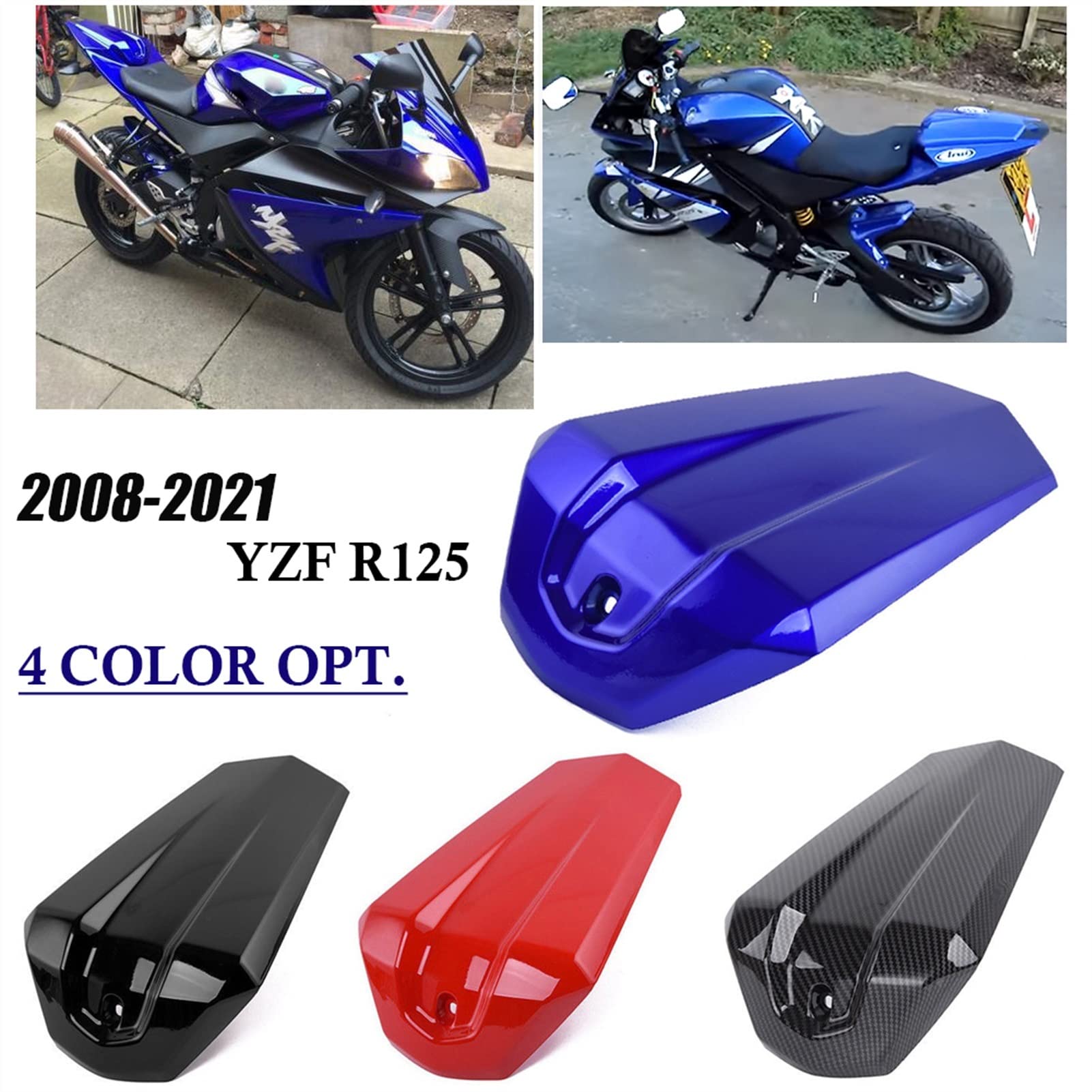 Capot Selle Arrière Carénage Pour Yamaha YZF R125 2008-2021 - Housse Siège Passager Moto