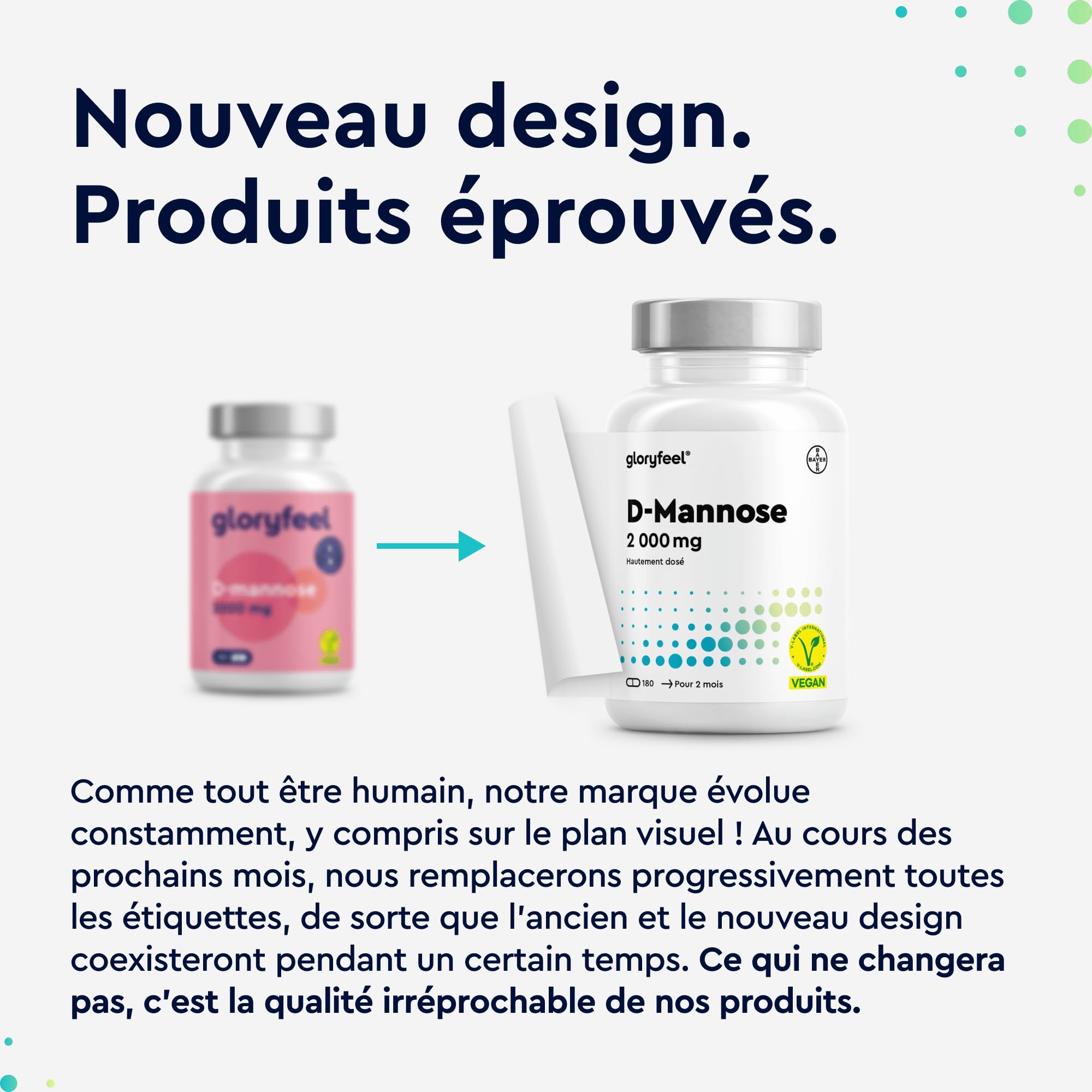 D-Mannose Pur 2000mg par Dose Quotidienne, 180 Capsules, 100% Végétalien et Naturel, Hautement Biodisponible, Sans Arômes ni Additifs, Testé en Laboratoire