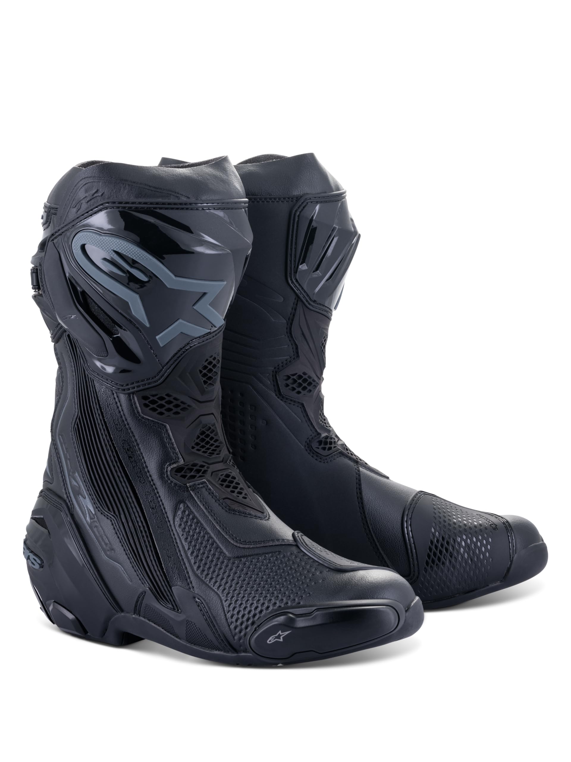 Photo 1 of Alpinestars Supertech R Boots Men's, Motorcycle Racing, Microfiber Upper, TPU Shin Plate - 40, Black/Black