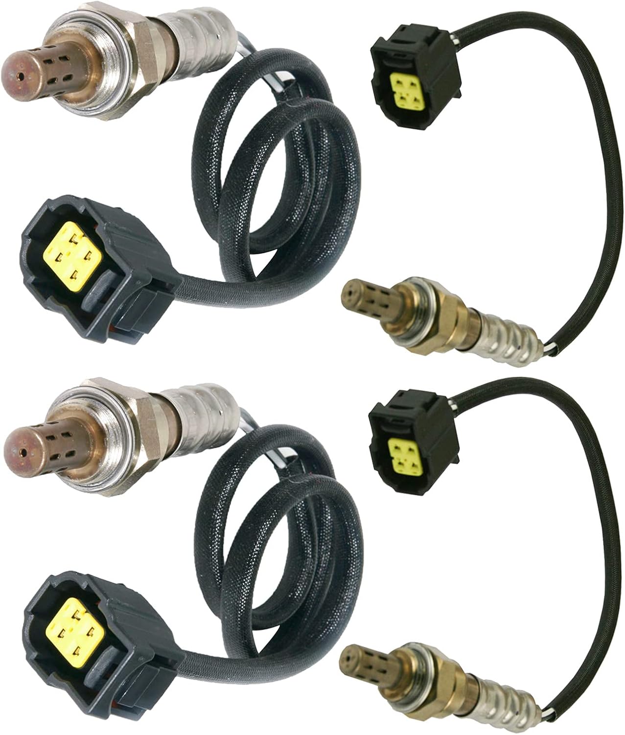 MAXFAVOR 2Pcs Upstream and 2Pcs Downstream Oxygen Sensor Replacement for Dodge RAM 1500 Pickup V8 5.7L 2003 O2 Sensor 234-4770 x2 234-4767 x2
