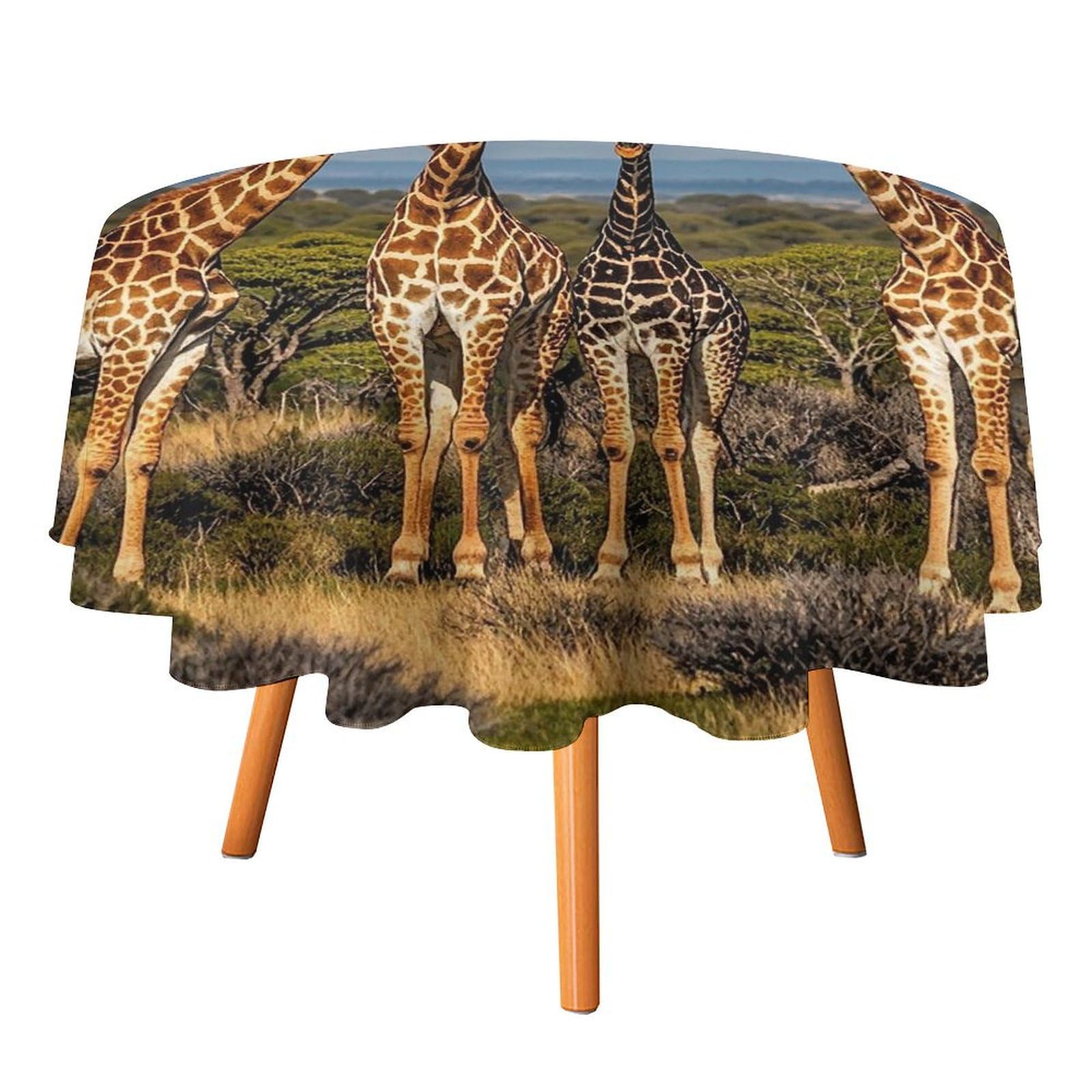 Nappe de pique-nique ronde motif girafe pour vos déjeuners de jardin