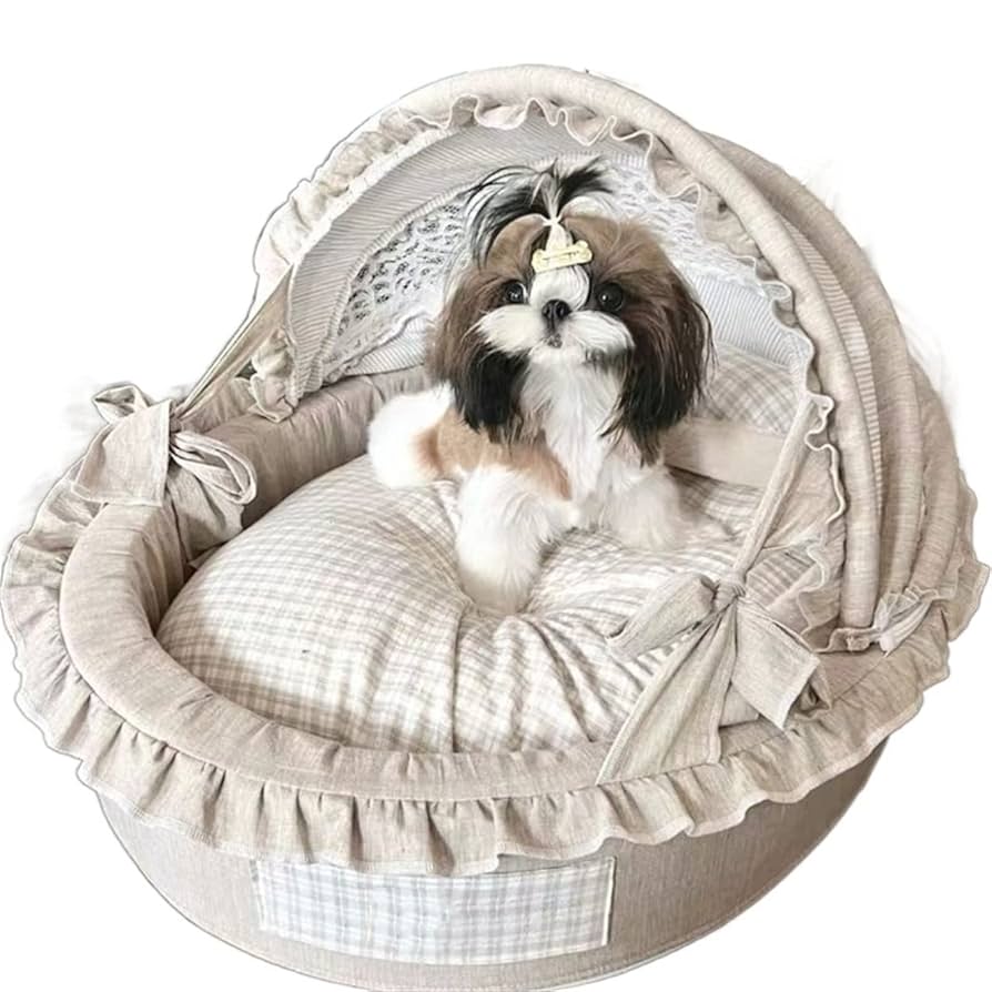 ペット用 ゆりかこベット Amazon.co.jp: 綿の子犬の子猫の王女のベッドが付いているペット