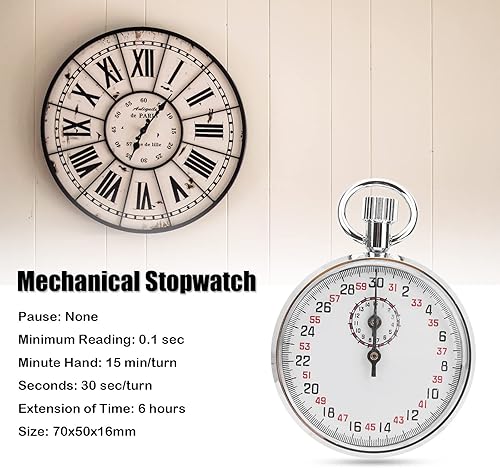 Miniatura 2 de Eboxer cronómetro mecánico, cronómetro de acero inoxidable, cronógrafo deportivo, cronógrafo deportivo, cronógrafo deportivo de mano, cronógrafo