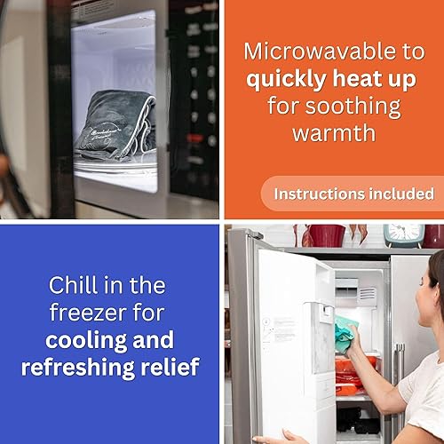 Miniatura 6 de Brookethorne Naturals Almohadilla térmica húmeda para cuello y hombros con funda extraíble. Envoltura térmica calmante con lavanda. Ideal para dolor