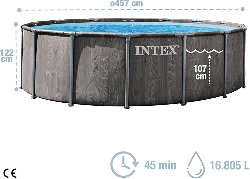 Intex - 26742ND - Kit Piscine Baltik Ronde Tubulaire 4,57 x 1,22 - 5
