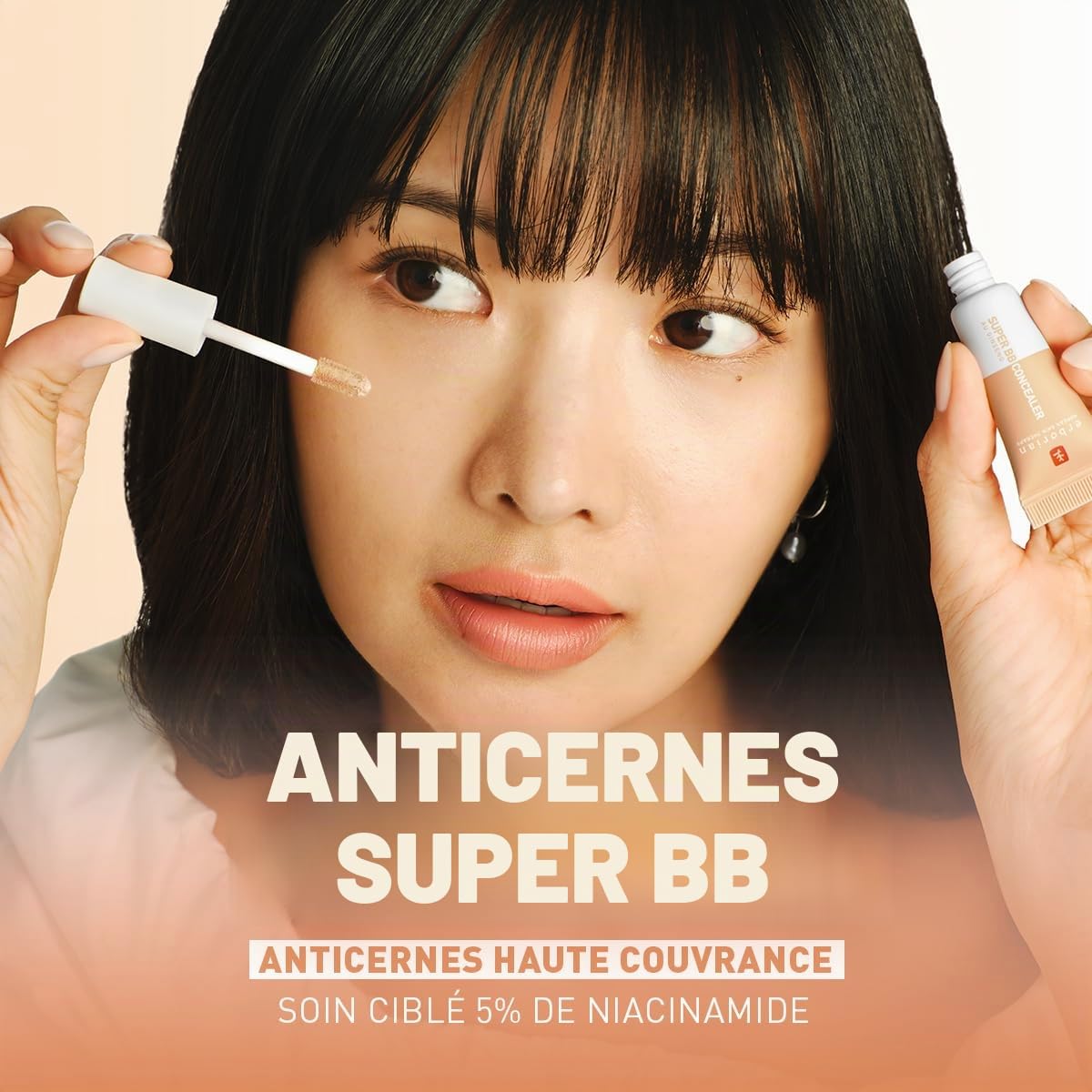 Erborian - CC Crème à la Centella Asiatica Clair 15 ml - Crème Correctrice de Couleur + Super BB Concealer Clair 10 ml - Anti-cernes Traitant Haute Couvrance
