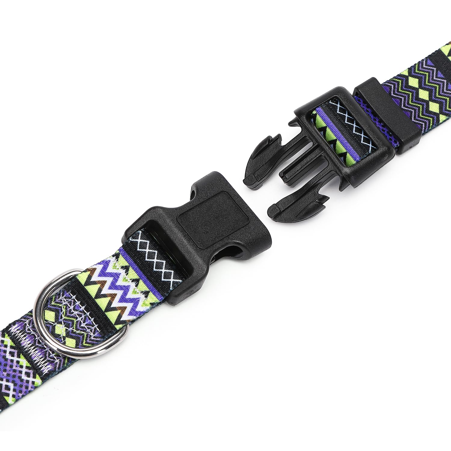 Adjustable Dog Collar with Patterns, Ultra Comfy Soft Nylon Breathable Pet Collar for Small Medium Large Dogs (L, Floral Orange) — view 115