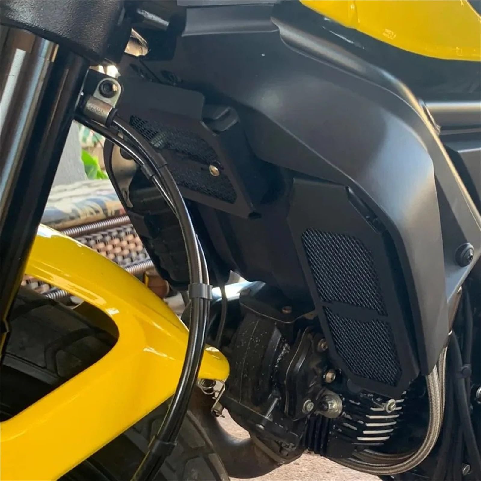Chłodnica Protector Osłona Pasuje do Ducati Scrambler800 2015-2025 Osłona chłodnicy prostownika Osłona chłodnicy oleju(Black C)