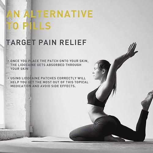 Miniatura 6 de CARELAND Parche de gel de lidocaína al 4%, 6 unidades | Parches de dolor de máxima fuerza para alivio muscular en cuello, rodilla, espalda y hombros