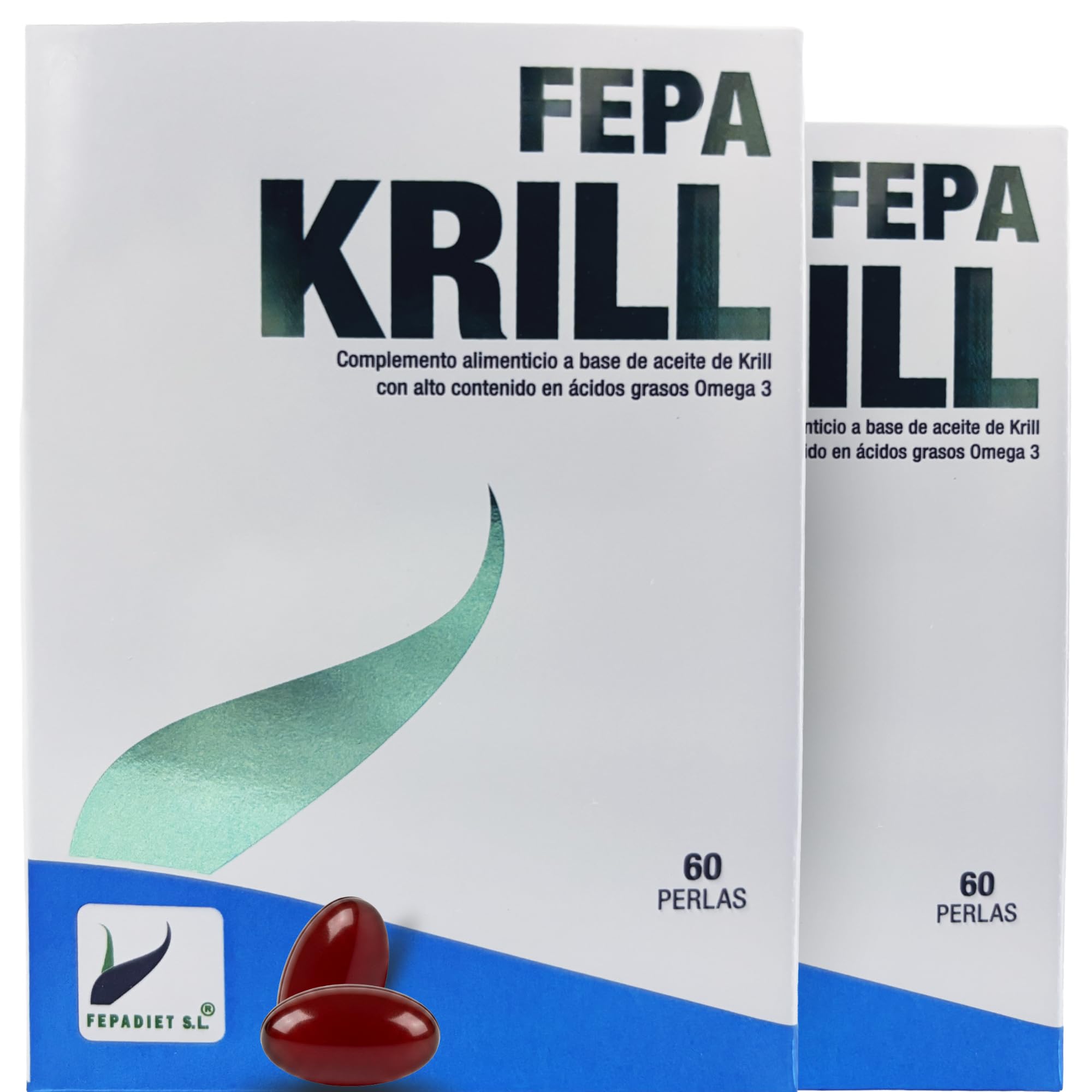 Perle di olio di krill FEPA 500 mg – 60 unità – Capsule con olio di krill Omega 3 (EPA e DHA) – Integratore alimentare per il supporto nutrizionale quotidiano – Fepadiet