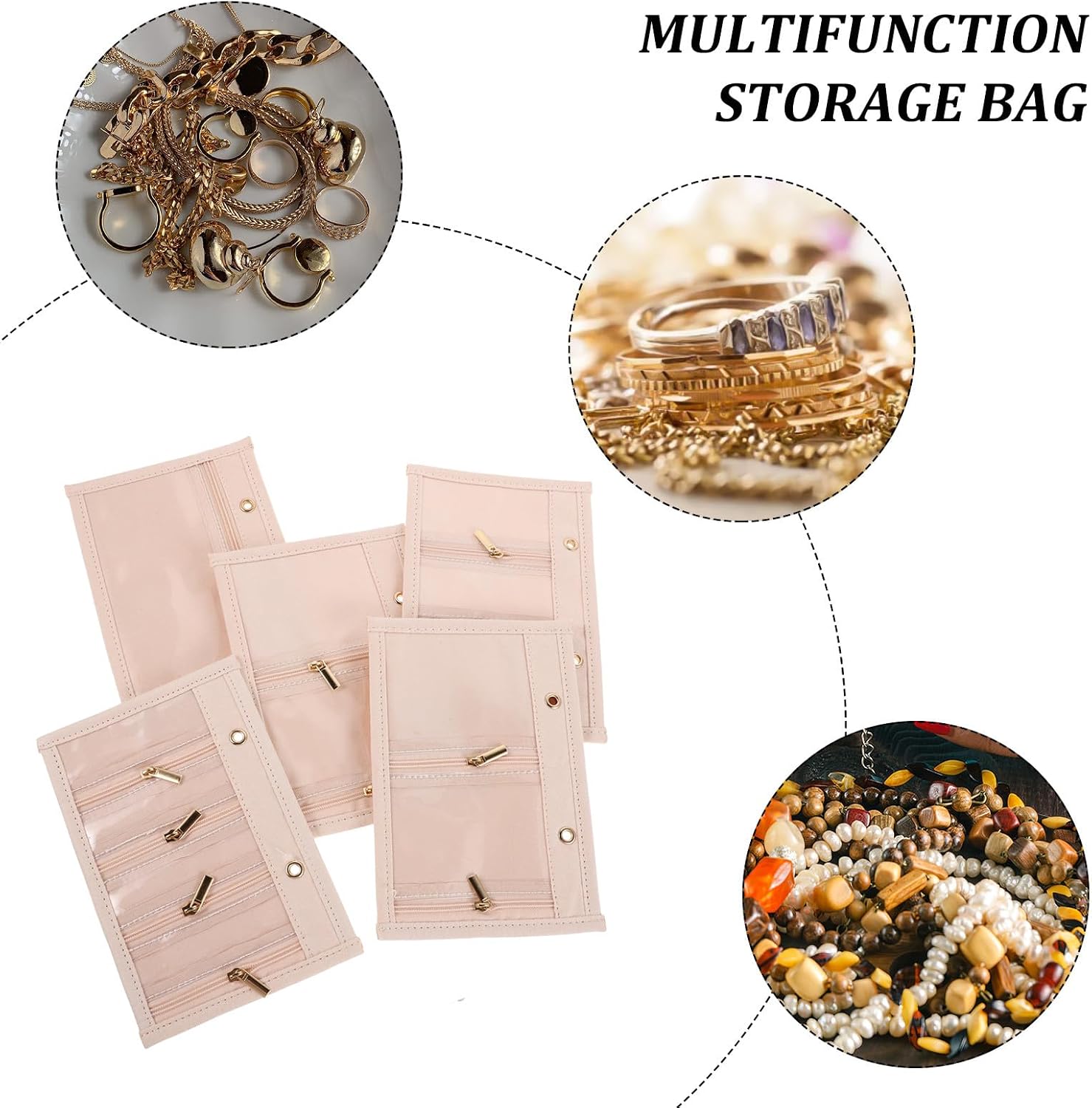 5pcs Mini Velvet Jewelry Pouch Set for Travel Organizing Earrings image 5
