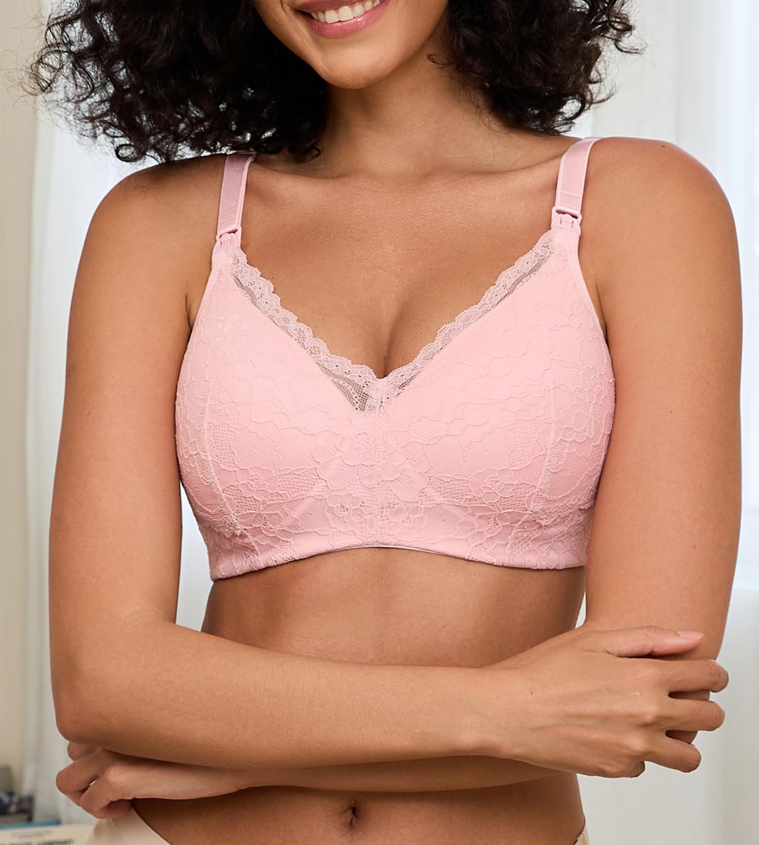 Suekaphin Still-BH aus Spitze, bügelfrei, feste Körbchen für Schwangerschaft, Stillen, Postpartum, Frauen, für Stillen, täglichen Komfort