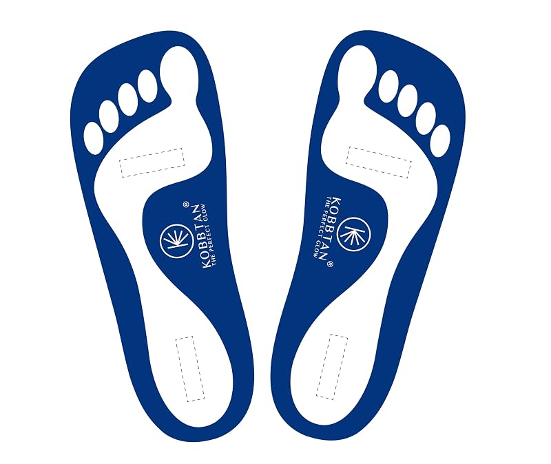 Protetores adesivos descartáveis para os pés KOBBTAN para bronzeamento, azul, pacote com 25 pares
