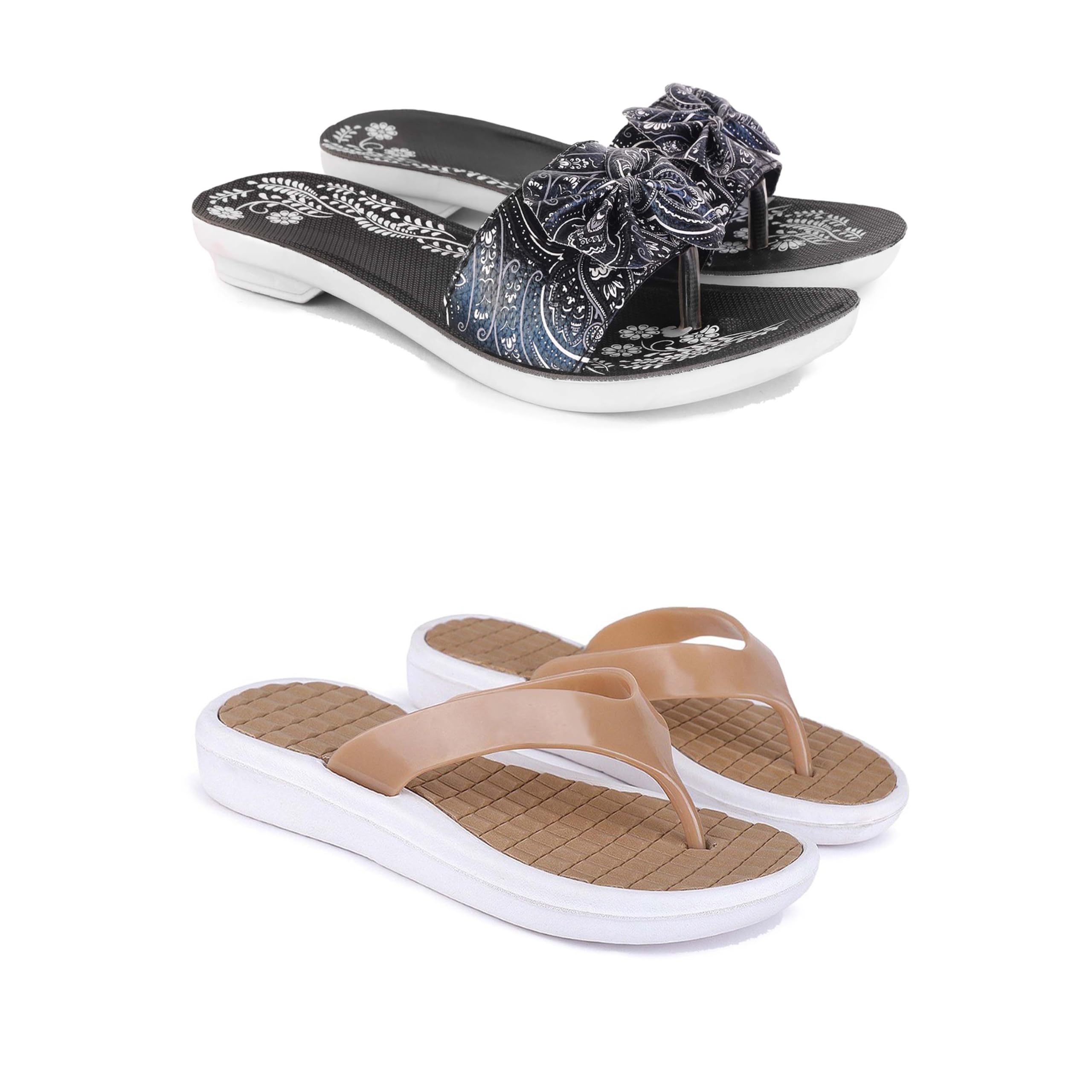 Women's Sandals | Lightweight Wear| Stylish & Easy to Wear For Women'S GP-SAN-(2-COMBO)-1967-1860