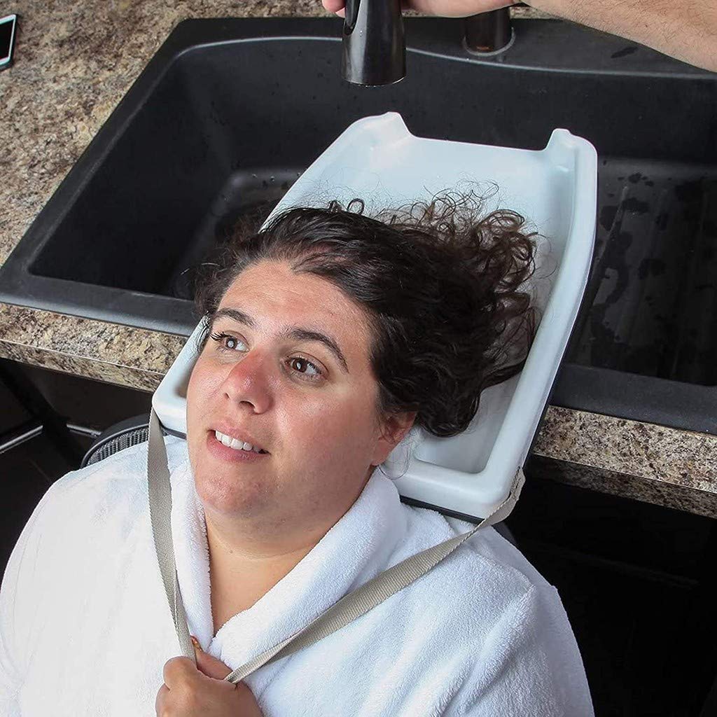 Tragbares Waschbecken Für Haare – 50x32 Cm, Ergonomisch, Mit Direkter Entwässerung, Für Friseur, Spa & Zu Hause
