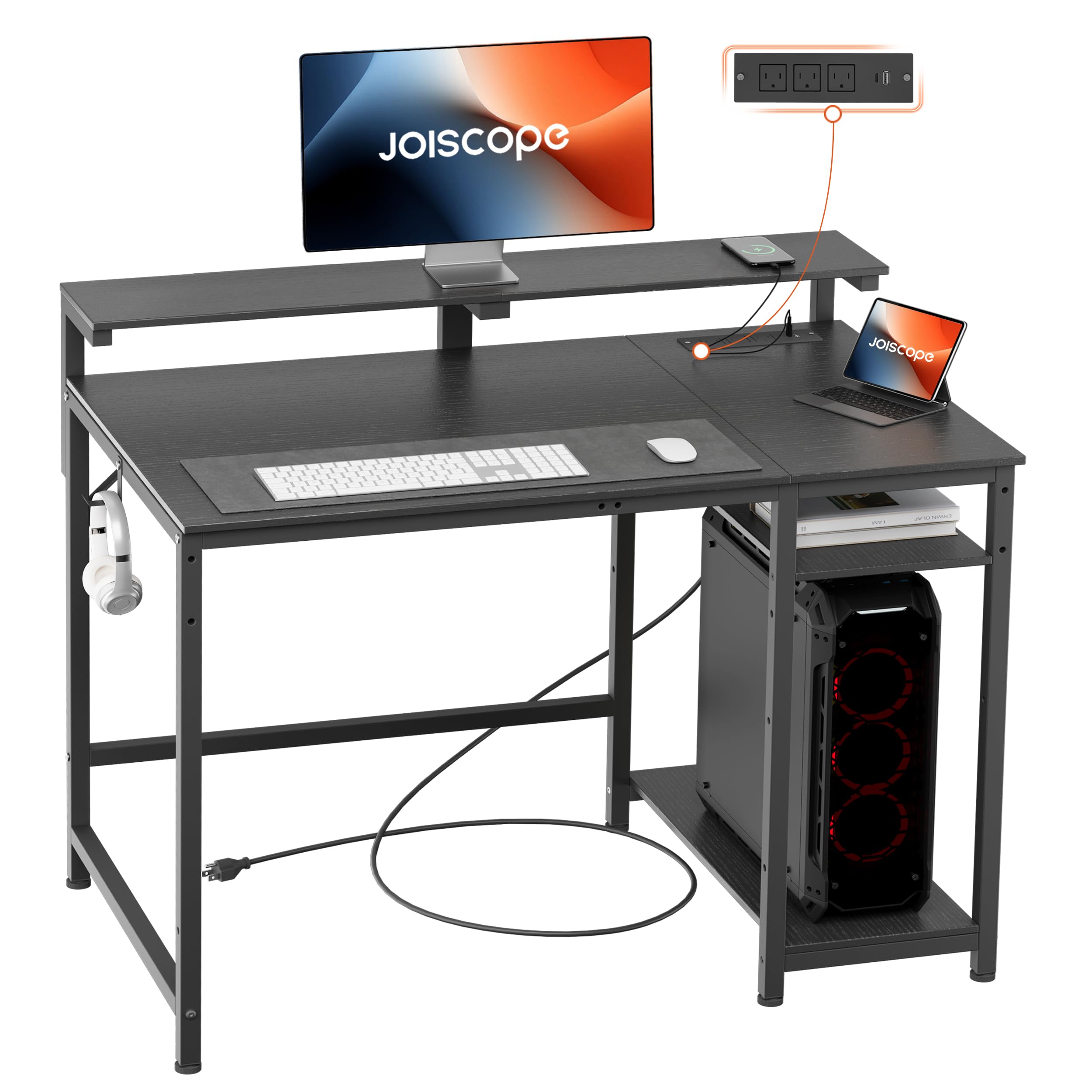 Amazon.com: JOISCOPE Home Office Desk with Power Outlets (3AC, USB