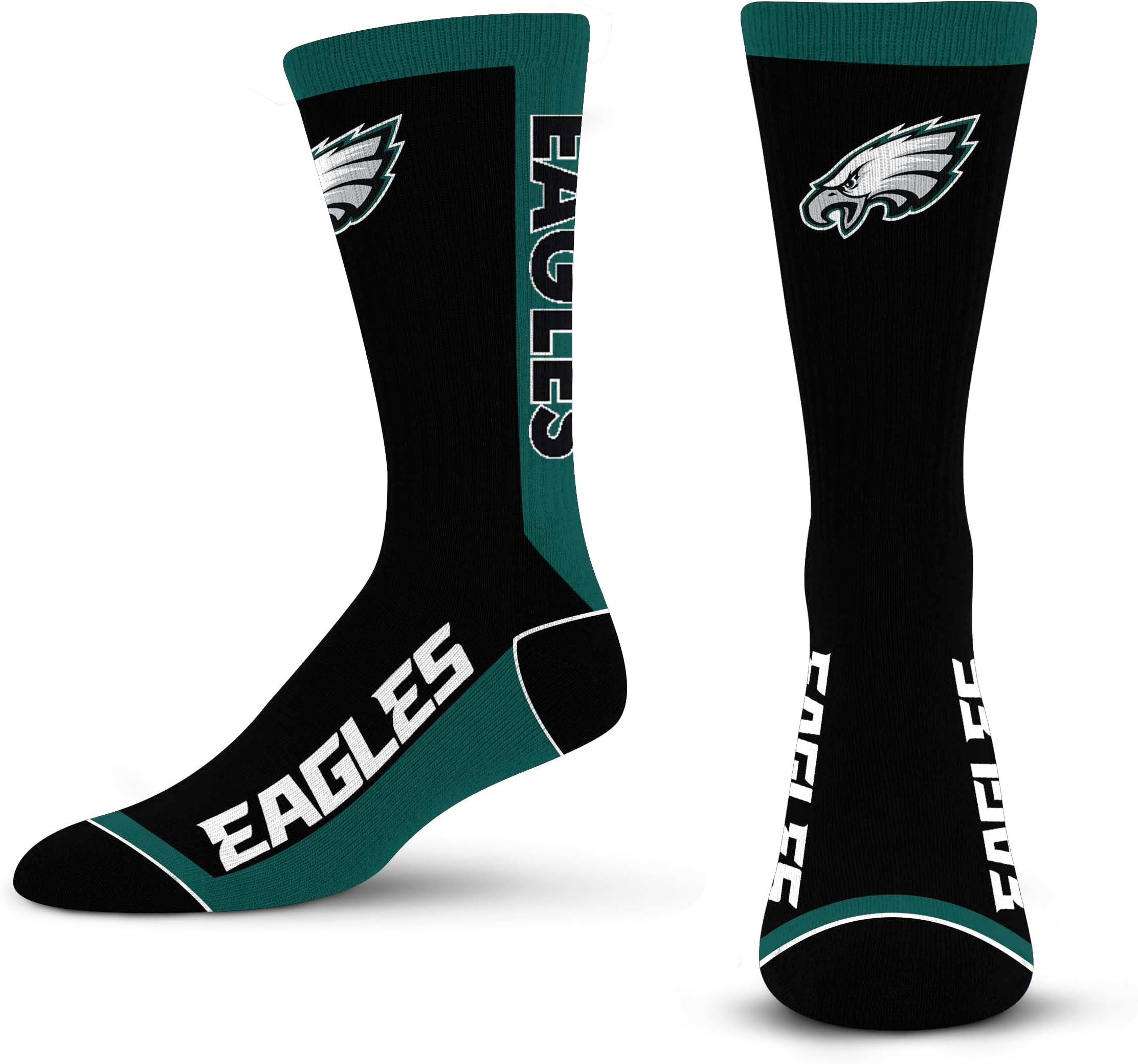 For Bare Feet NFL Unisex Mvp Crew Sock Nfl Large
