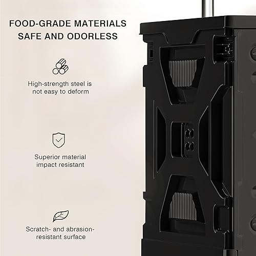 Miniatura 6 de VECELO Soporte móvil para impresora rodante con cajón, archivador vertical de tela para estante que se adapta a tamaño A4 o carta para oficina en