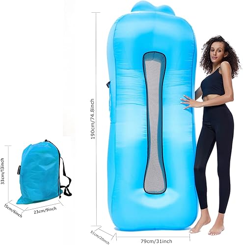 Miniatura 2 de BEAUTRIP Sofá inflable Tumbona inflable Sofá inflable Silla de aire ideal para patio trasero, playa, viajes, picnics y festivales de música