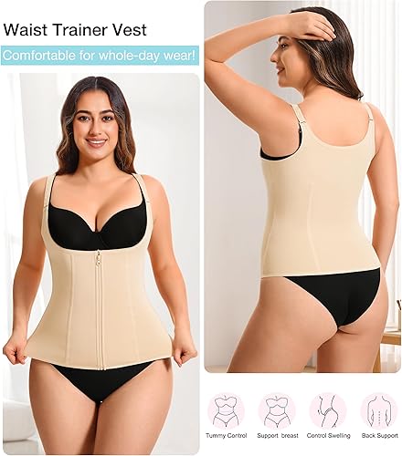 Miniatura 5 de Corsé Eleady para mujer, con altura hasta el busto, con ballenas de acero, modelador del cuerpo con tiras ajustables