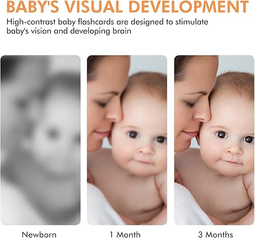 Miniatura 8 de Tarjetas flash para bebés de 6 a 12 meses, juguetes de bebé de alto contraste para recién nacidos, tarjetas blancas y negras para recién nacidos,